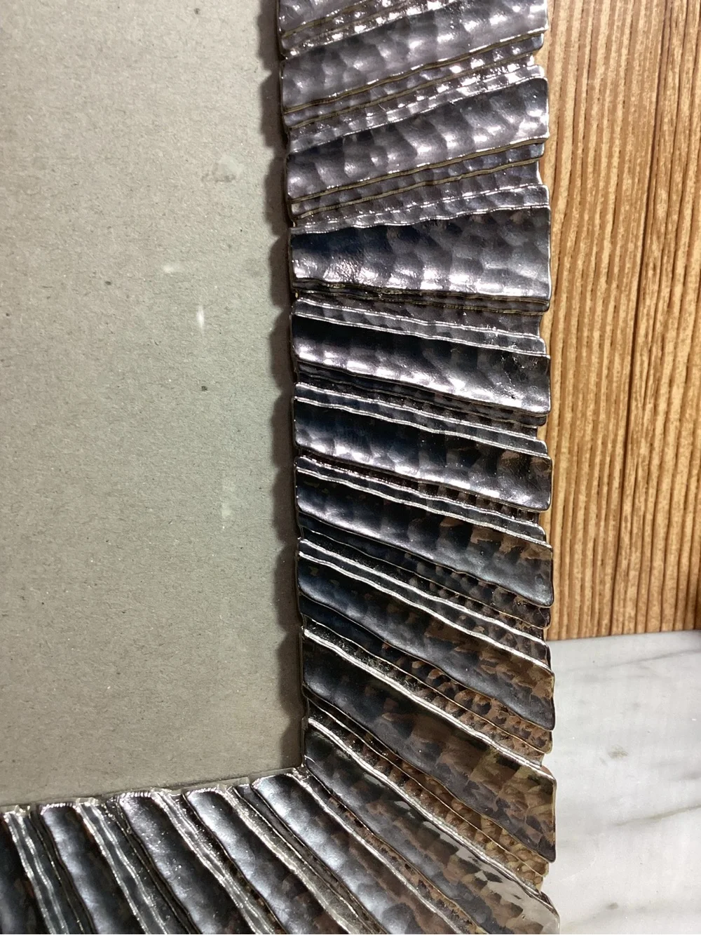 ZGallerie Metal Textured Photo Frame - Silver Holds 5x7